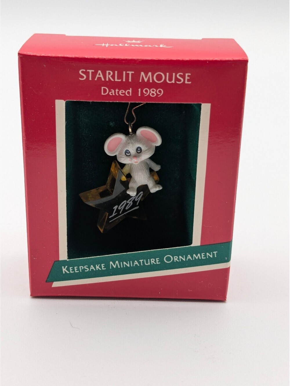 Hallmark Keepsake Starlit Mouse Miniature Ornament 1989, New in Box